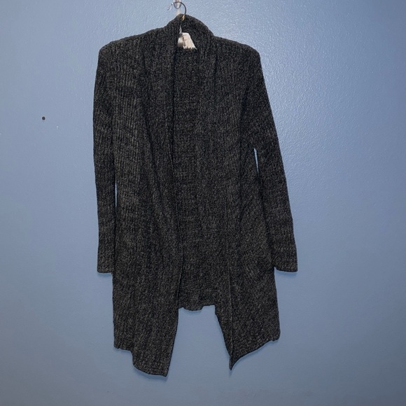 Barefoot Dreams Cozy Chic Lite Chunky Knit Cardigan - Charcoal - Medium B7 - Picture 1 of 5